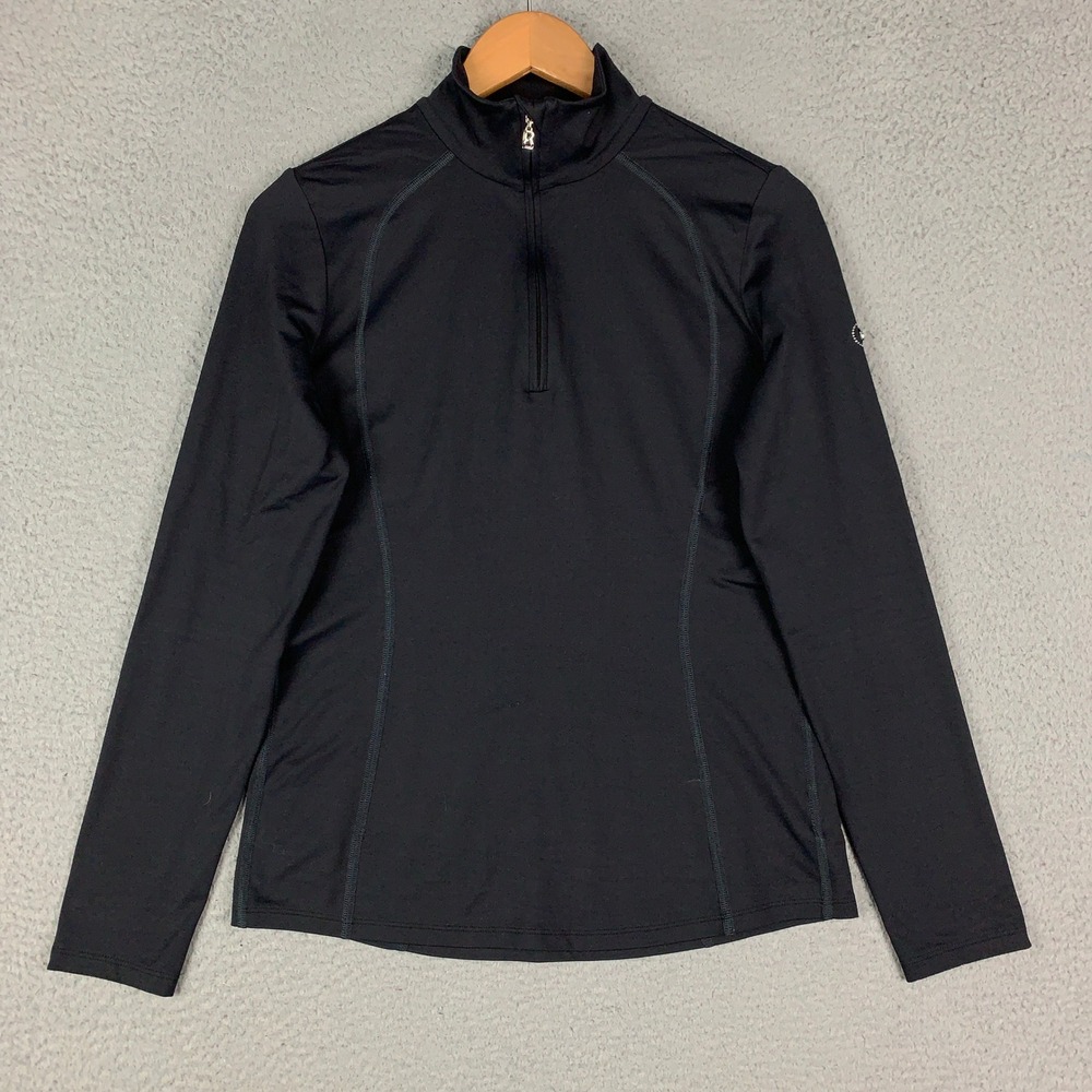 Bogner Margo First Layer Top Womens ML Black Ski Quarter Zip Mock Neck Athletic